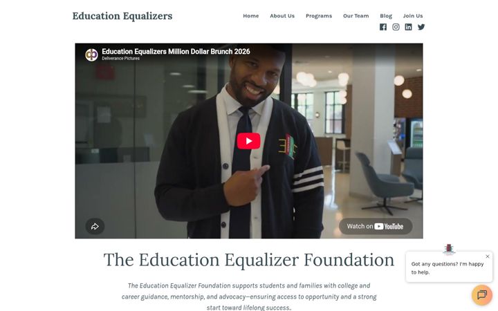 Screenshot of educationequalizers.org