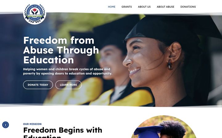Screenshot of educationforfreedomfoundation.com