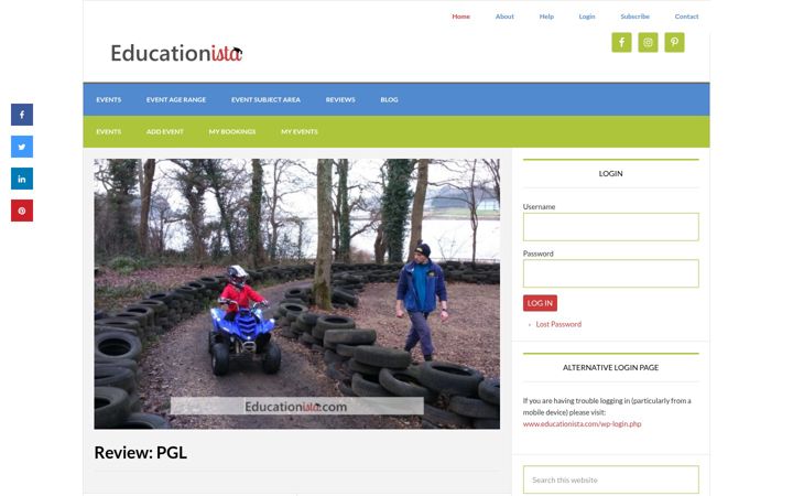 Screenshot of educationista.com