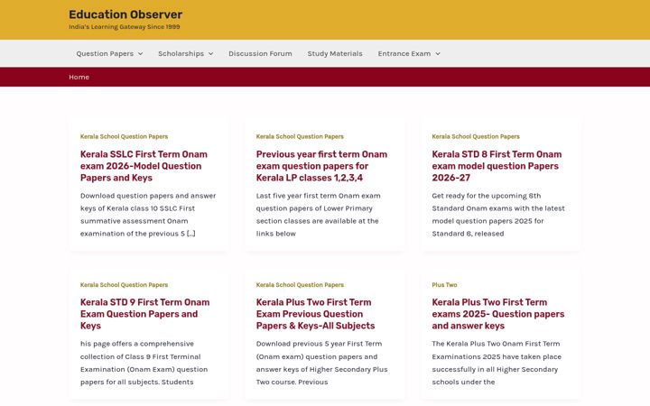 Screenshot von educationobserver.com