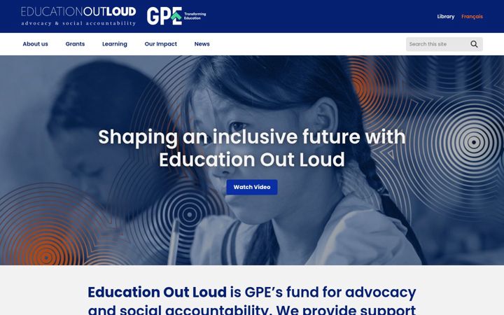 Screenshot of educationoutloud.org