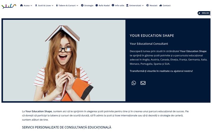 Snímek obrazovky educationshape.ro