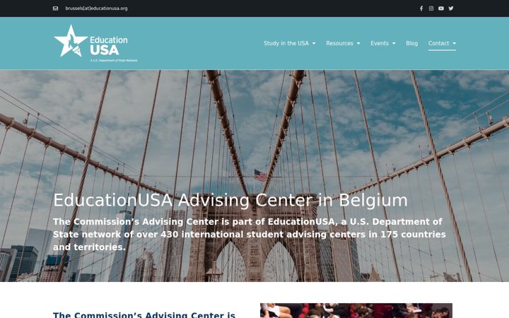 Screenshot of educationusa.be