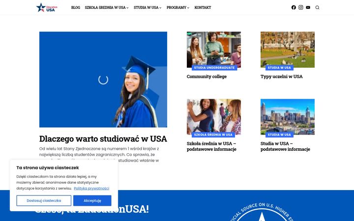 Posnetek zaslona educationusa.pl