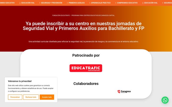 Skjermbilde av educatraficfundacion.es