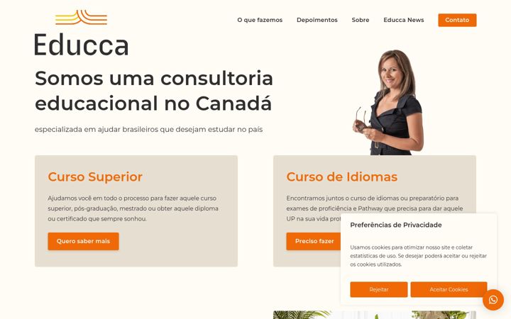 Екранна снимка на educca.ca