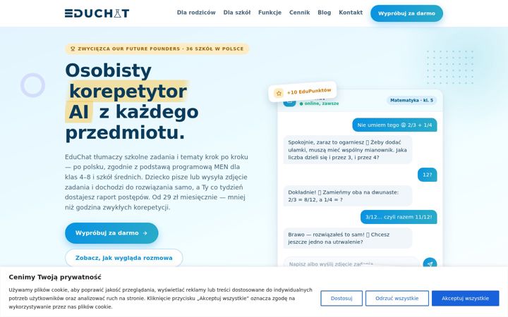 Posnetek zaslona educhat.pl