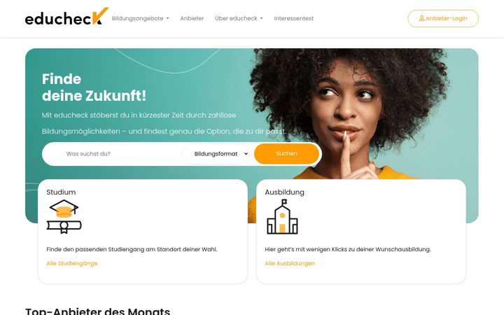 Screenshot of educheck.de