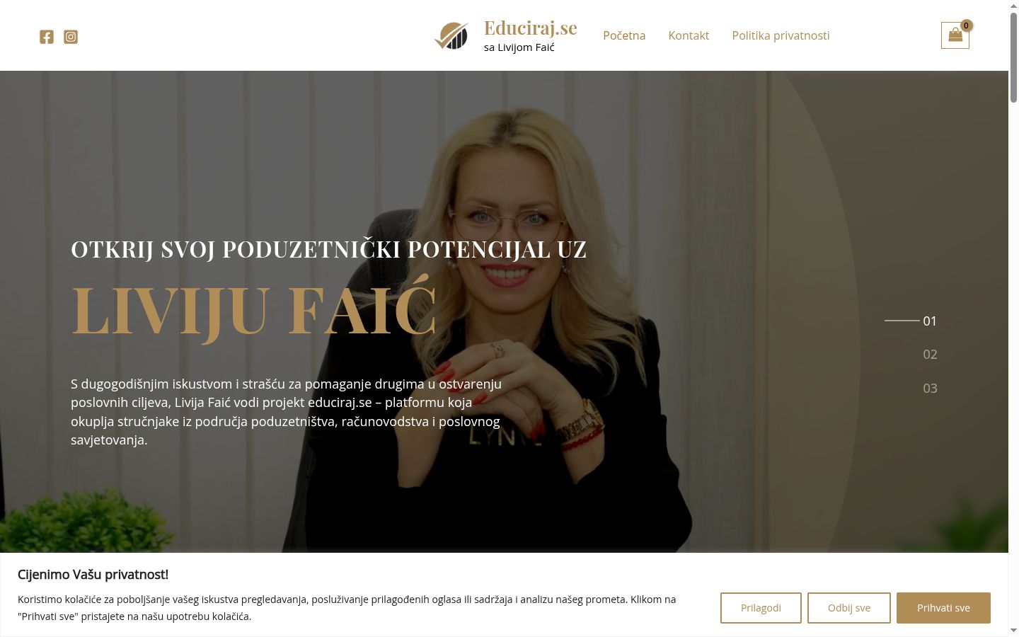 Captură de ecran a bannerului de consimțământ afișat înainte de orice interacțiune