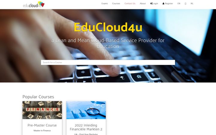Screenshot of educloud4u.com