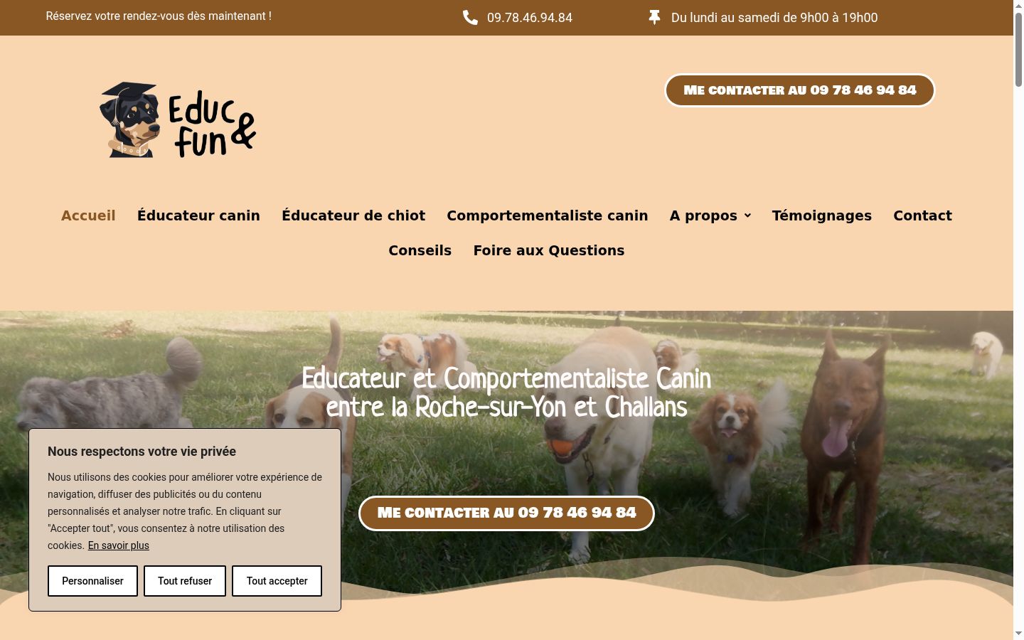 Screenshot del banner di consenso mostrato prima di qualsiasi interazione