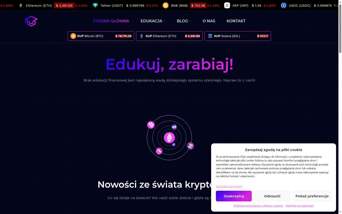 Ekrānuzņēmums ar piekrišanas baneri, kas tika rādīts pirms jebkādas mijiedarbības