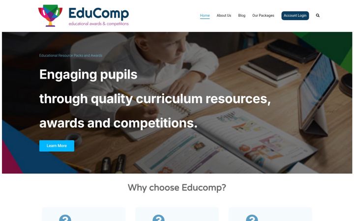 Screenshot van educomp.co.uk