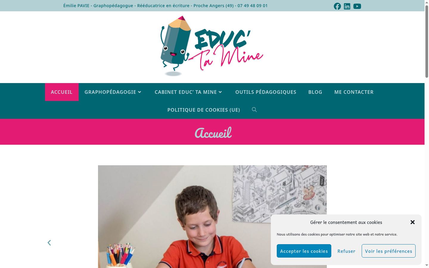 Screenshot del banner di consenso mostrato prima di qualsiasi interazione