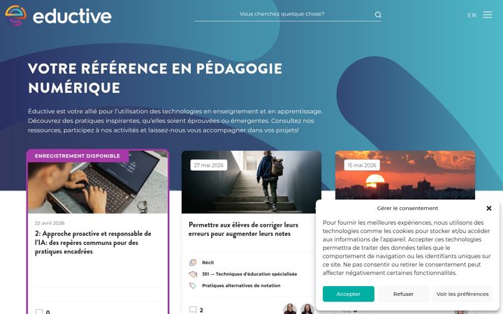 Екранна снимка на eductive.ca