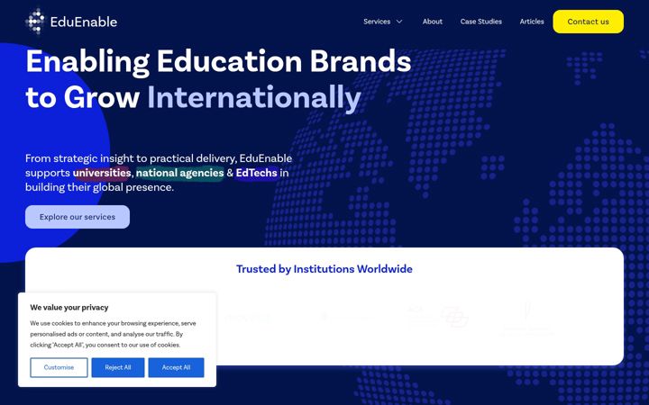 Screenshot of eduenable.com