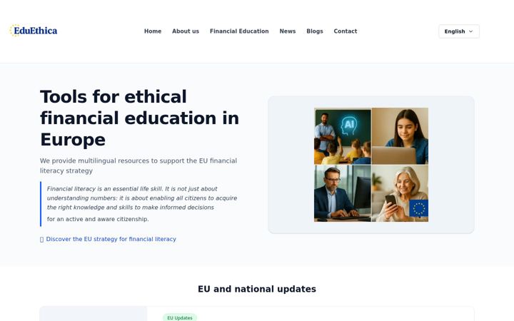 Screenshot of eduethica.eu