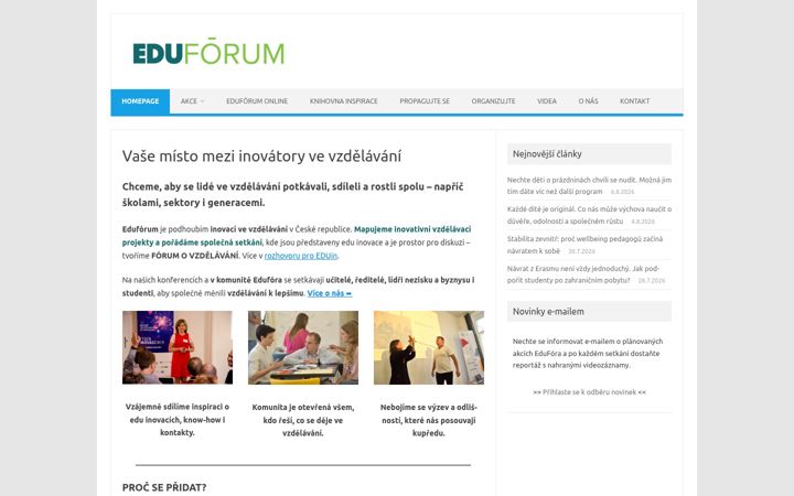 Screenshot van eduforum.cz