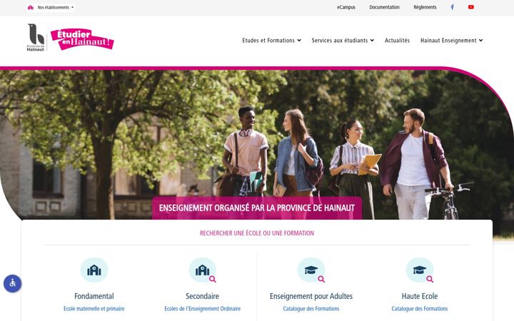 Screenshot of eduhainaut.be