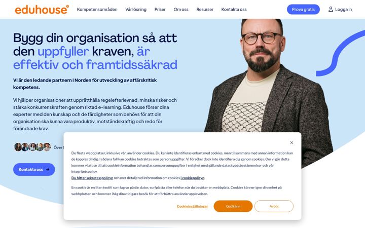 Snímek obrazovky eduhouse.se
