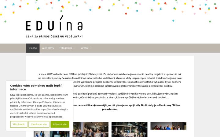Screenshot of eduina.cz
