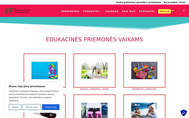 Snímek obrazovky edukacinespriemones.lt