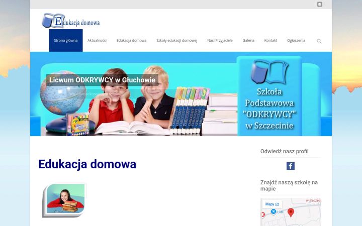 Screenshot of edukacjadomowa-zachodniopomorskie.edu.pl
