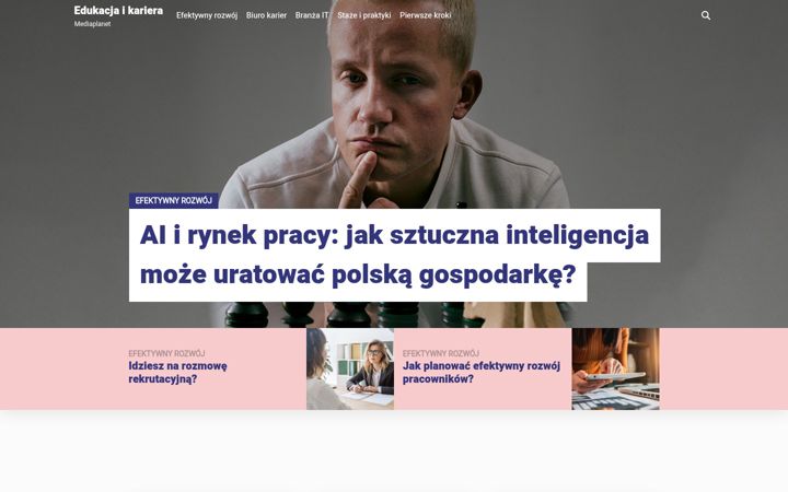 Ekrānuzņēmums no edukacjaikariera.pl