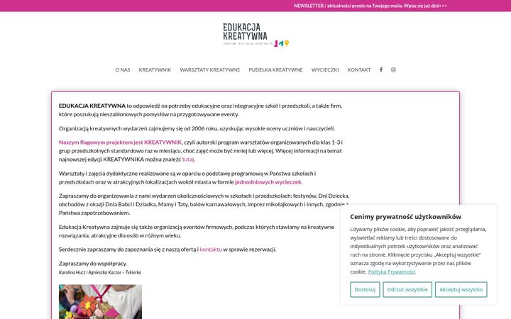 Screenshot of edukacjakreatywna.pl