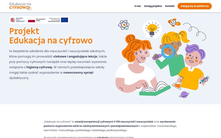 Screenshot of edukacjanacyfrowo.edu.pl