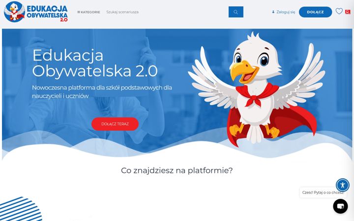 Screenshot di edukacjaobywatelska.edu.pl