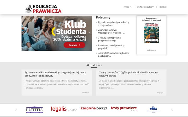 Ekrānuzņēmums no edukacjaprawnicza.pl