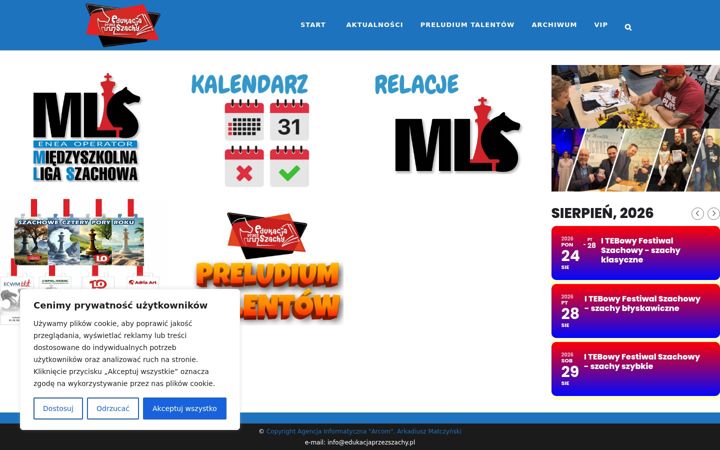 Ekrānuzņēmums no edukacjaprzezszachy.pl