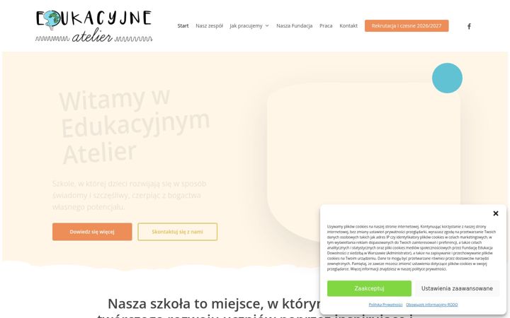 Ekrānuzņēmums no edukacyjneatelier.edu.pl