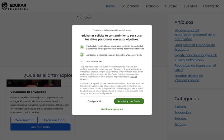 Screenshot of edukar.es