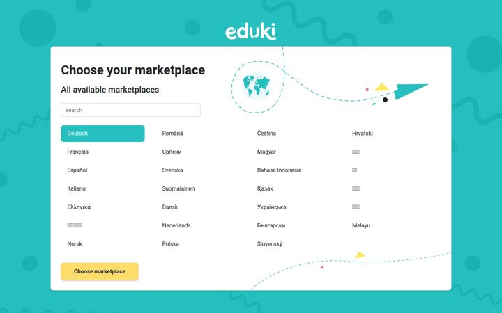 Screenshot von eduki.com