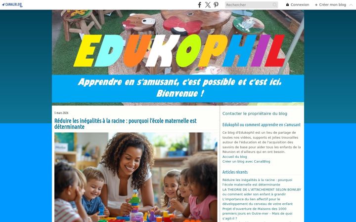 Screenshot of edukophil.fr