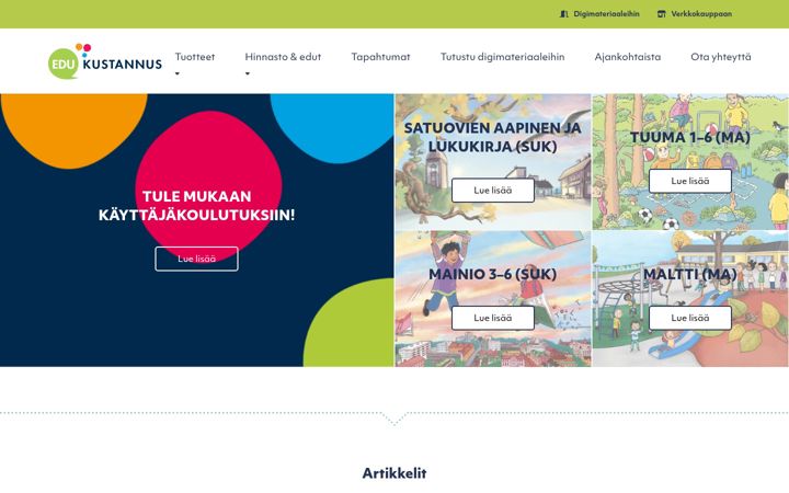 Captura de pantalla de edukustannus.fi