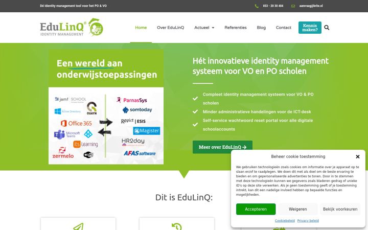 Screenshot of edulinq.nl