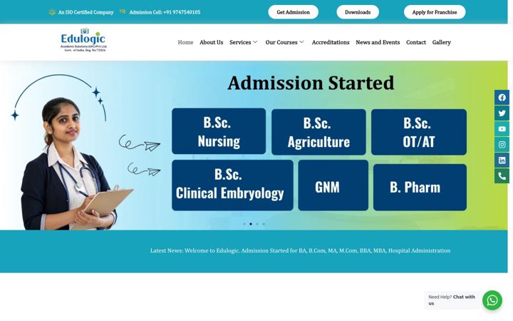 Screenshot of edulogic.in