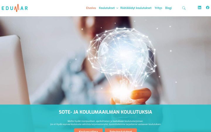 Screenshot von edumar.fi