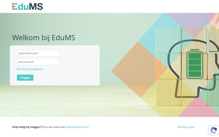 Screenshot of edums.nl