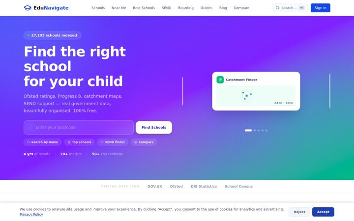 Screenshot of edunavigate.com