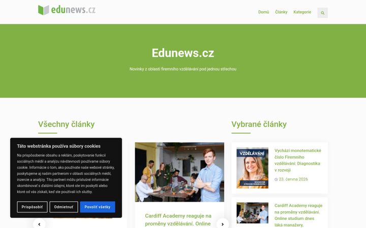 Screenshot of edunews.cz