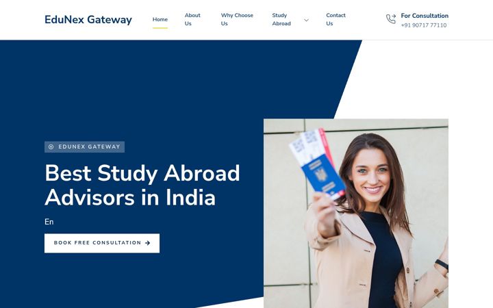 Screenshot of edunexgateway.com