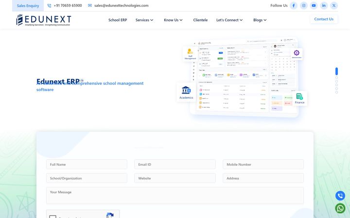 Screenshot of edunexttechnologies.com