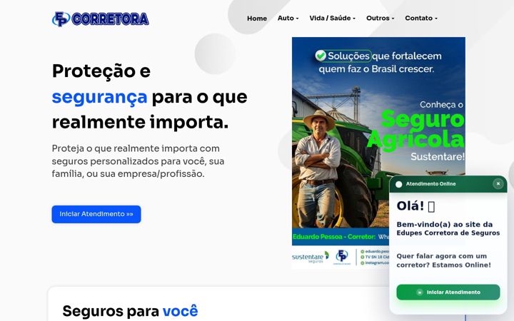 Screenshot of edupescorretora.com.br