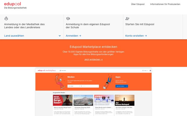 Screenshot of edupool.de