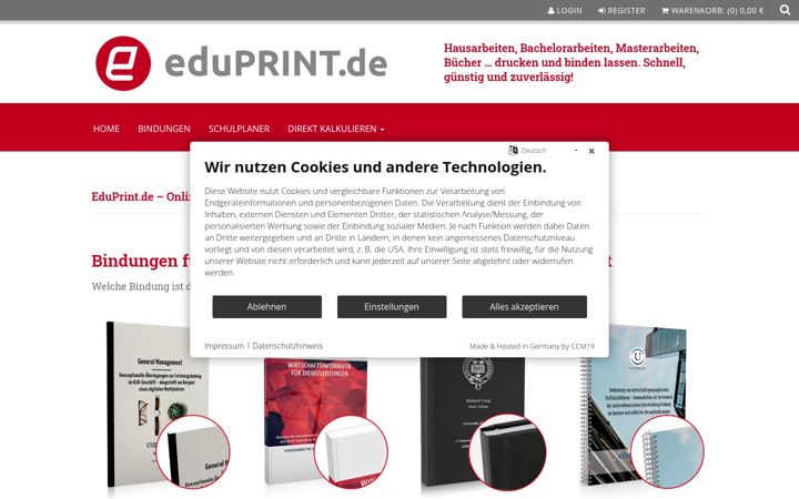 Screenshot of eduprint.de