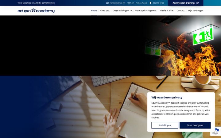 Screenshot ta' eduproacademy.nl